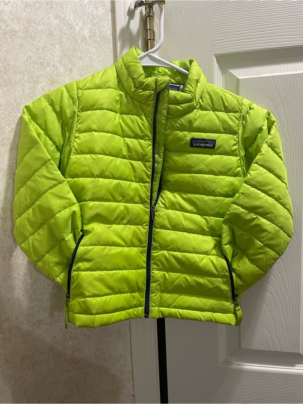 Patagonia Kids Neon Lime Puffer Jacket